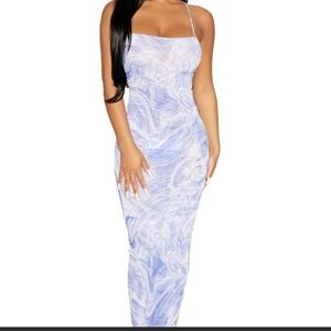 Naked wardrobe mesh maxi dress